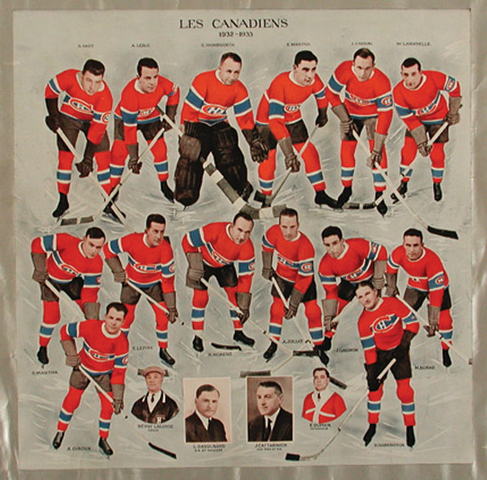 1933 Montreal Canadiens - Team Photo - Colorized