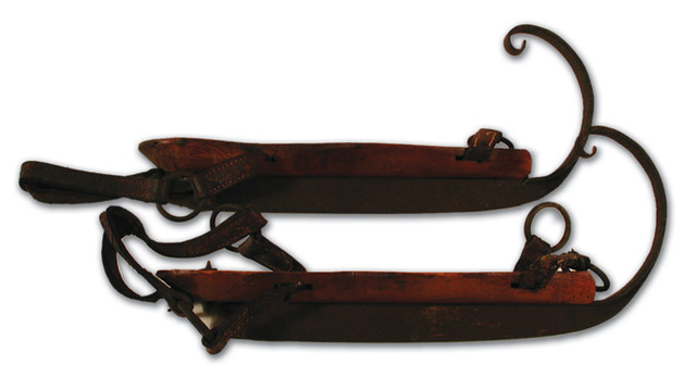 Antique Ice Skates - Circa 1860 - Forged Steel Blades