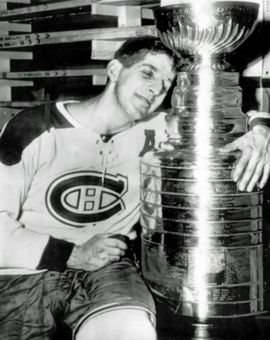 Elmer Lach - 1953 Stanley Cup Champion - Hugs The Holy Grail