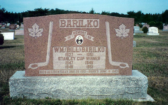 Bill Barilko Grave - Timmins Memorial Cemetery - Ontario