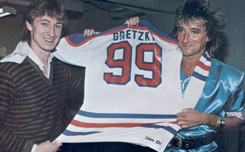 Wayne Gretzky and Rod Stewart - 1980s