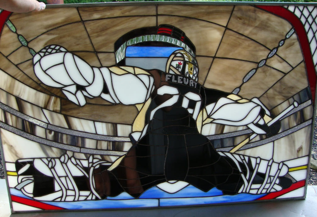 Marc Andre Fleury Stained Glass Window  Hockey Stained Glass Art