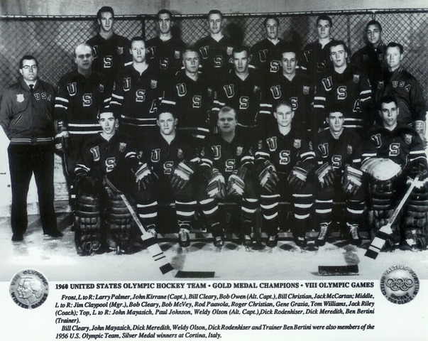 1960 Team USA - Winter Olympics Hockey Champions - Squaw Valley,
