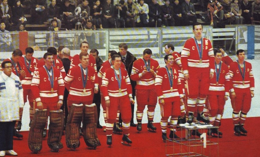 Soviet Visuals - USSR Olympic ice hockey team. Photo by Vyacheslav Un  Da-Sin, 1972