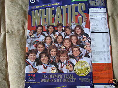 Hockey Cereal Boxes 1 First Womens Olympic Champs