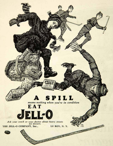 Antique Hockey Jell-O Ad - 1926 