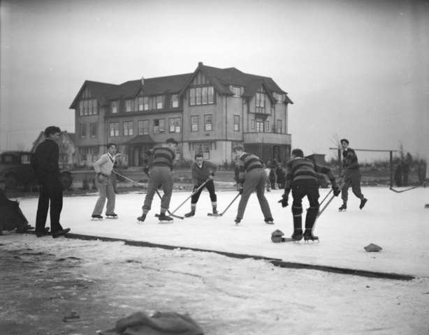 Vancouver College - Game of Shinny - Ice Hockey - Early 1920s