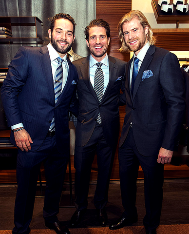 Brandon Bollig, Patrick Sharp & Michael Kostka Wearing Suits
