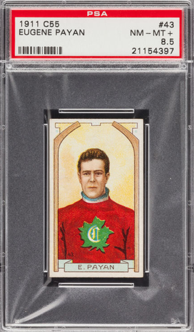 Eugene Payan - C55 Hockey Card - #43 - 1911 - PSA 8.5