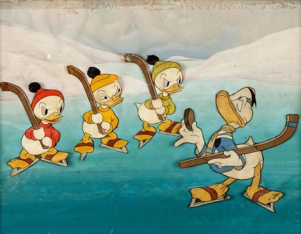 The Hockey Champ - Donald Duck with Huey, Dewey and Louie - 1939