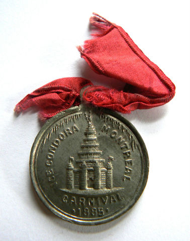 1885 Montreal Winter Carnival Souvenir Coin / Medallion - side b