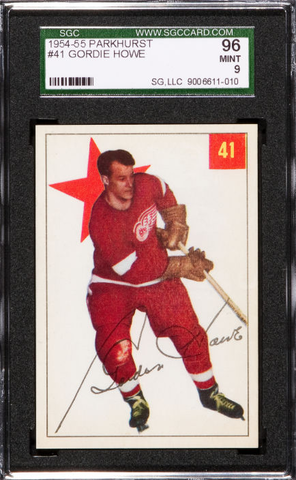 Gordie Howe Hockey Card - Parkhurst - #41 - 1954 - SGC 96 Mint 9