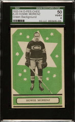 Howie Morenz Hockey Card - O Pee Chee - Series A - No 23 - 1933