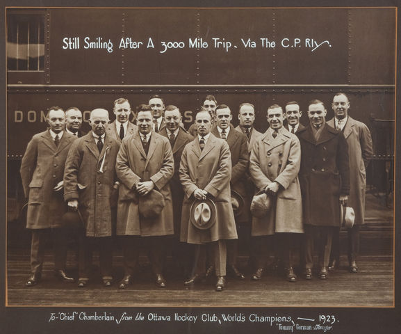 Ottawa Senators arrive in Vancouver - March, 1923