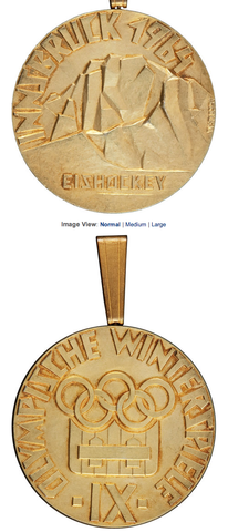 Innsbruck Winter Olympics Gold Medal for Ice Hockey - 1964