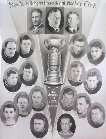 New York Rangers - Stanley Cup Champions - 1933