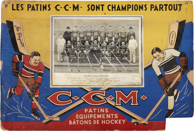 Montreal Canadiens C.C.M. Advertisement Broadside - 1933-34