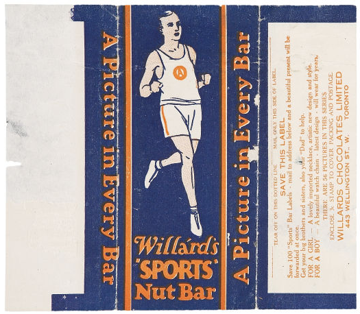 Willard's Chocolates Limited - 1924 - Hockey Card Wrapper - V122