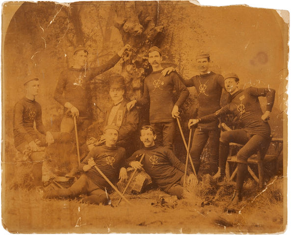 Antique Roller Polo Team Photo - Mid 1880s - 