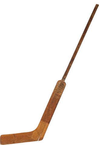 Antique Goalie Stick signed by Turk Broda - 1943