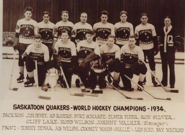 Saskatoon Quakers - World Ice Hockey Champions - 1934