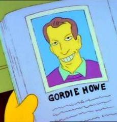 Gordie Howe on The Simpsons - Bart the Lover episode