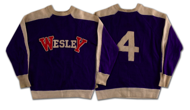 Saskatoon Wesleys Jersey worn by Archie Wilder - circa 1936