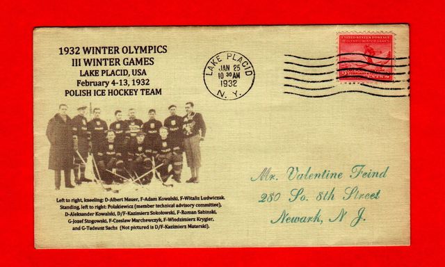 Polish Ice Hockey Team - 1932 Winter Olympics - Lake Placid USA