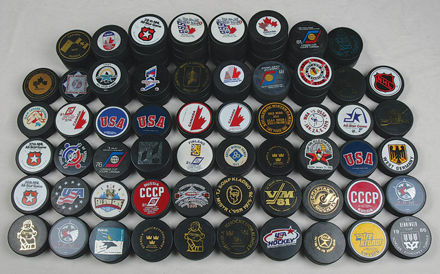 Vintage Hockey Pucks Collection