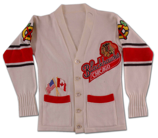 Chicago Black Hawks Cardigan Sweater - 1960s 