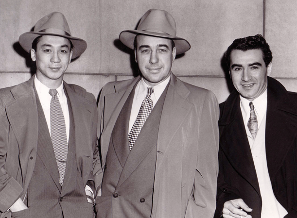 Larry Kwong, Toe Blake & Jimmy Orlando - Valleyfield Braves 1951