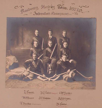 Academy Hockey Team 1918 Champions