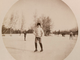 Charlie Harrison at St. Paul’s School pond playing Ice Polo 1890