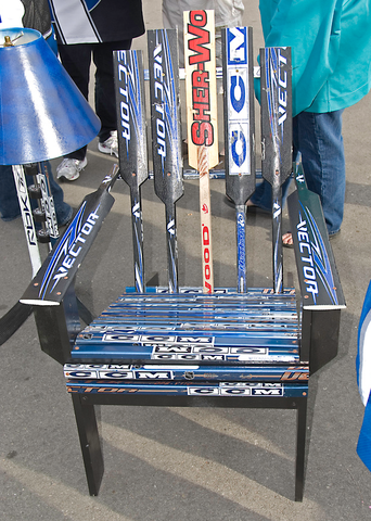 Hockey Stick Chair made with Goalie Sticks - 2007