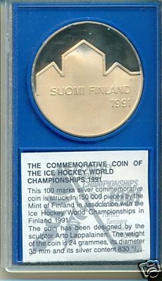 Hockey Coin 1991 1b X