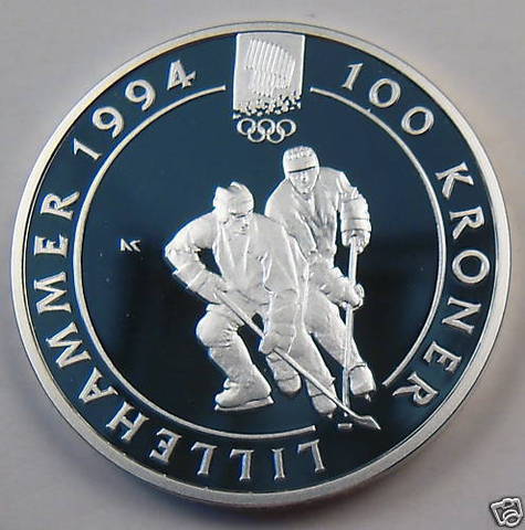 Hockey Coin 1991 Norway For 94 Olympics 1