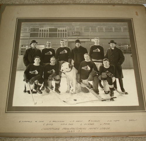 Nipper HMV - Manufacturers Hockey League Champions 1921