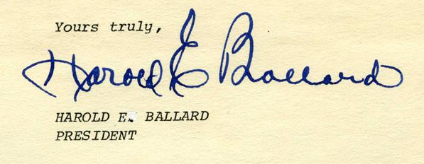 Harold Ballard Autograph - Toronto Maple Leafs President 1978