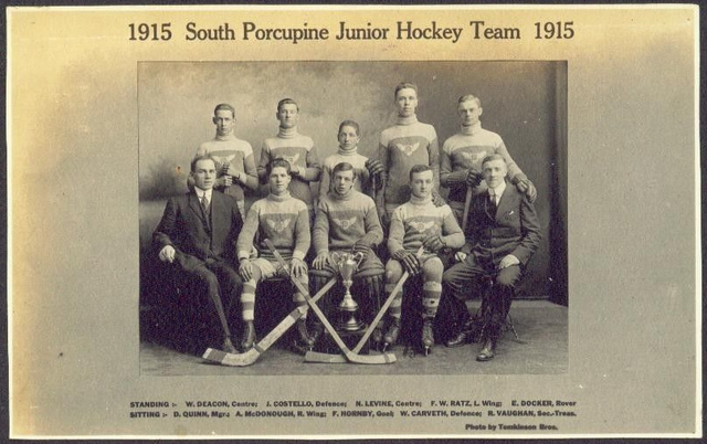 South Porcupine Junior Hockey Team 1915 - Timmins, Ontario