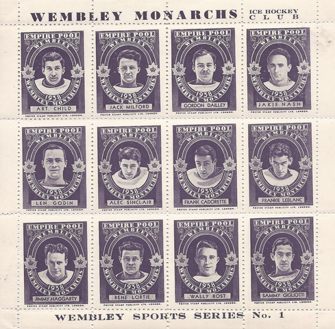 Wembley Monarchs Poster Stamps 1938 