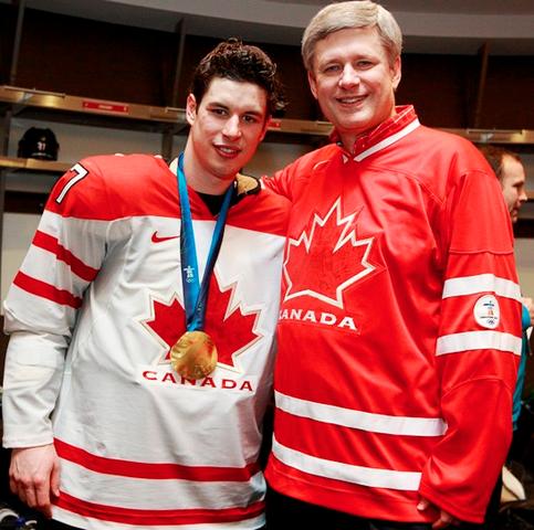 Sidney Crosby and Canadian Prime Minister Stephen Harper 2010