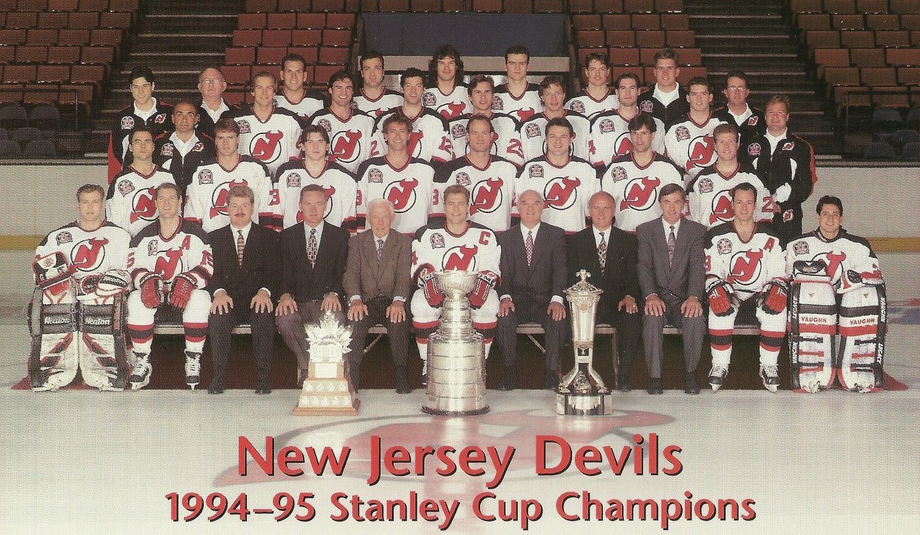 1994-95 New Jersey Devils Team Signed Jersey - Stanley Cup, Lot #41119