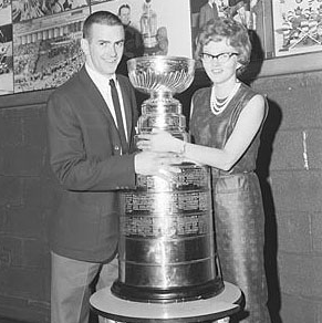 Dave Keon and wife Lola Keon with The Stanley Cup 1963