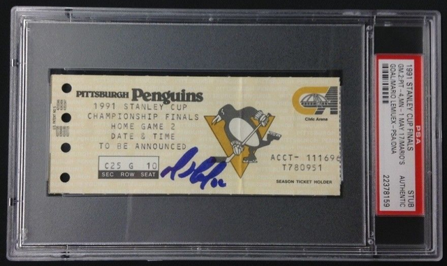 1991 Pittsburgh Penguins Stanley Cup Finals Home Game 2 Ticket