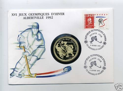 Hockey Coin 1992 Olympics