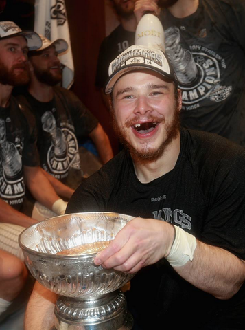 Dustin Brown - A Classic Stanley Cup Champion Smile 2014