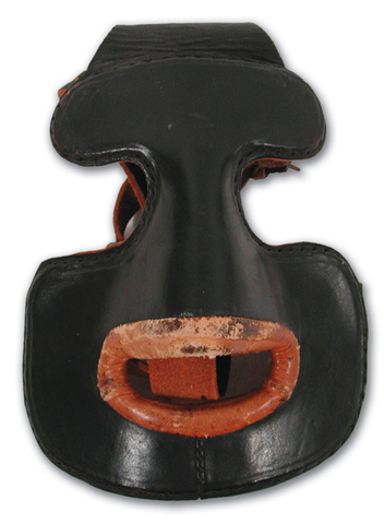 Antique Spalding Leather Goalie Mask 1930s