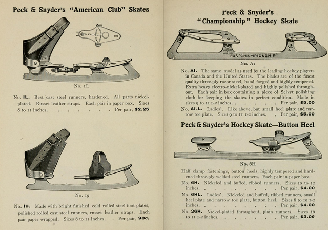 Peck & Snyder's Championship Hockey Skate 1904