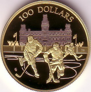 100 Dollar Gold Coin Canada 2006 "Longest International Hockey S