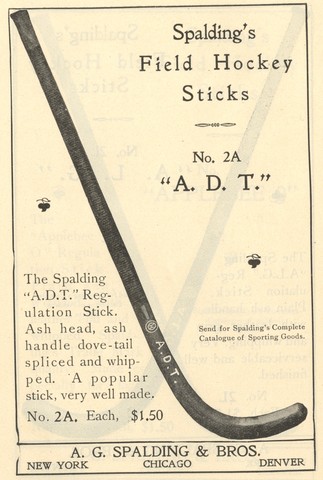 Spalding Field Hockey Stick - Model A.D.T. 1902